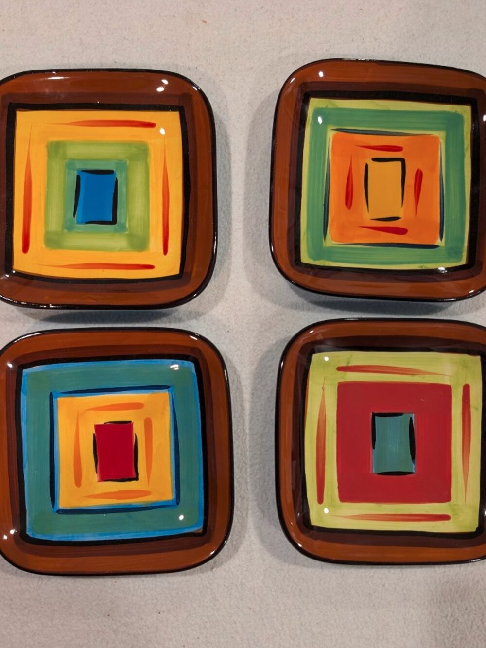 Southern Living Gail Pittman Brio Appetizer Plates Set of 4 BNIB - 1365